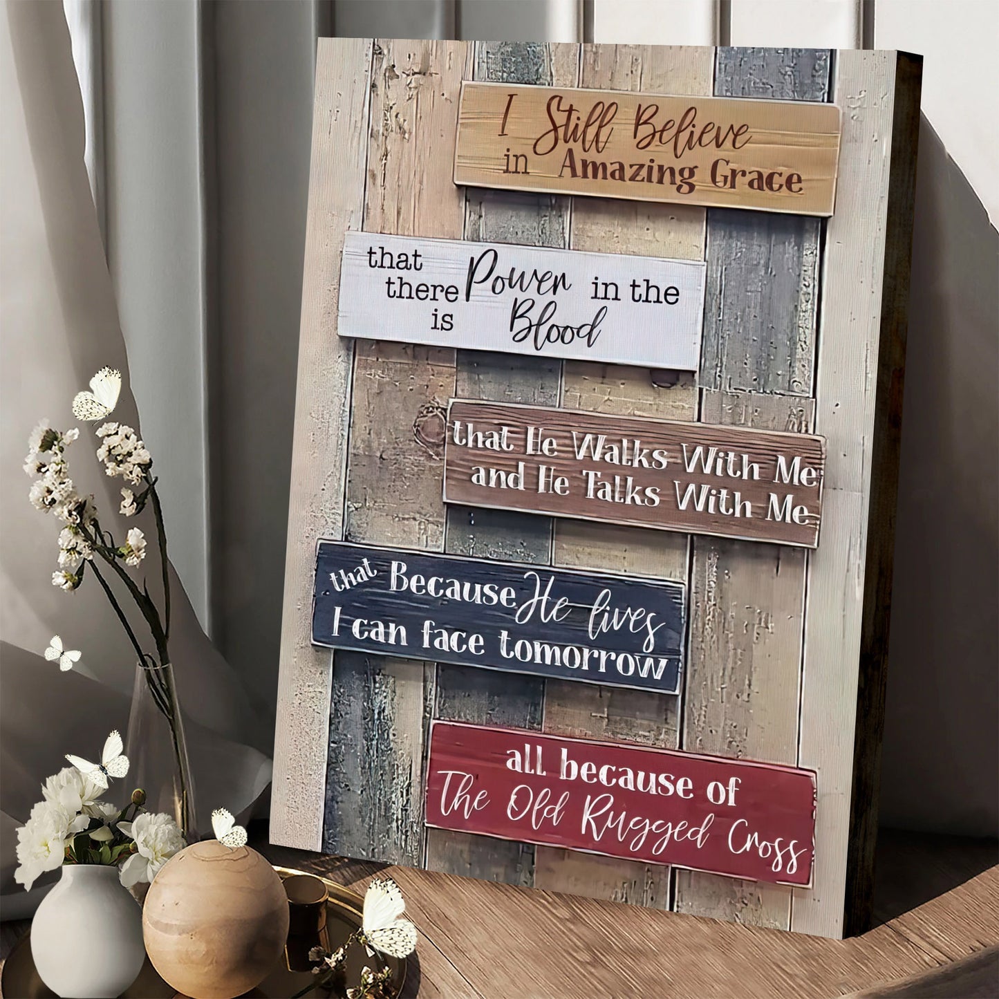 He Walks With Me And He Talks With Me Canvas Painting - Art On Poster Canvas