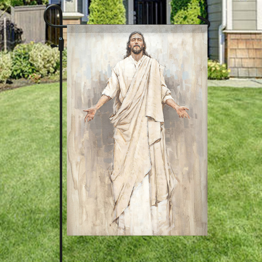Ascension Dan Wilson - Jesus Flag - Christian's Flag - Garden Decor - Garden Flag - Decorative Flags - Welcome Garden Flags - Ciaocustom