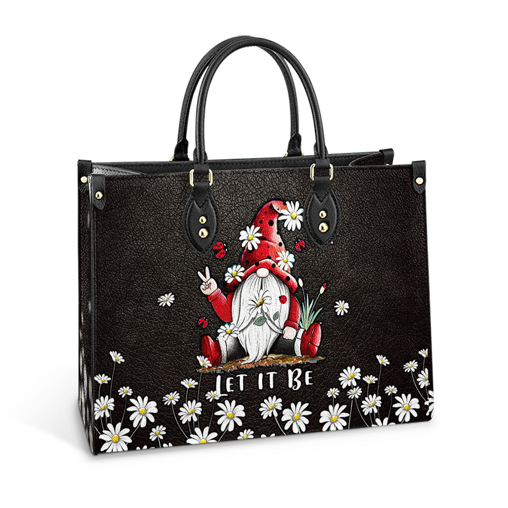 Hippie Gnome Let It Be 1 Leather Bag - Women's Pu Leather Bag - Best Mother's Day Gifts
