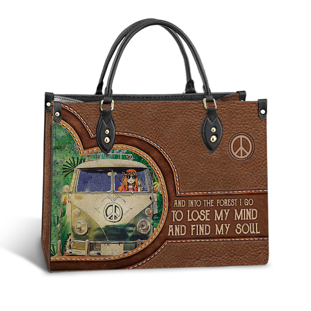 Hippie Into The Forest I Go Leather Bag - Women's Pu Leather Bag - Best Mother's Day Gifts