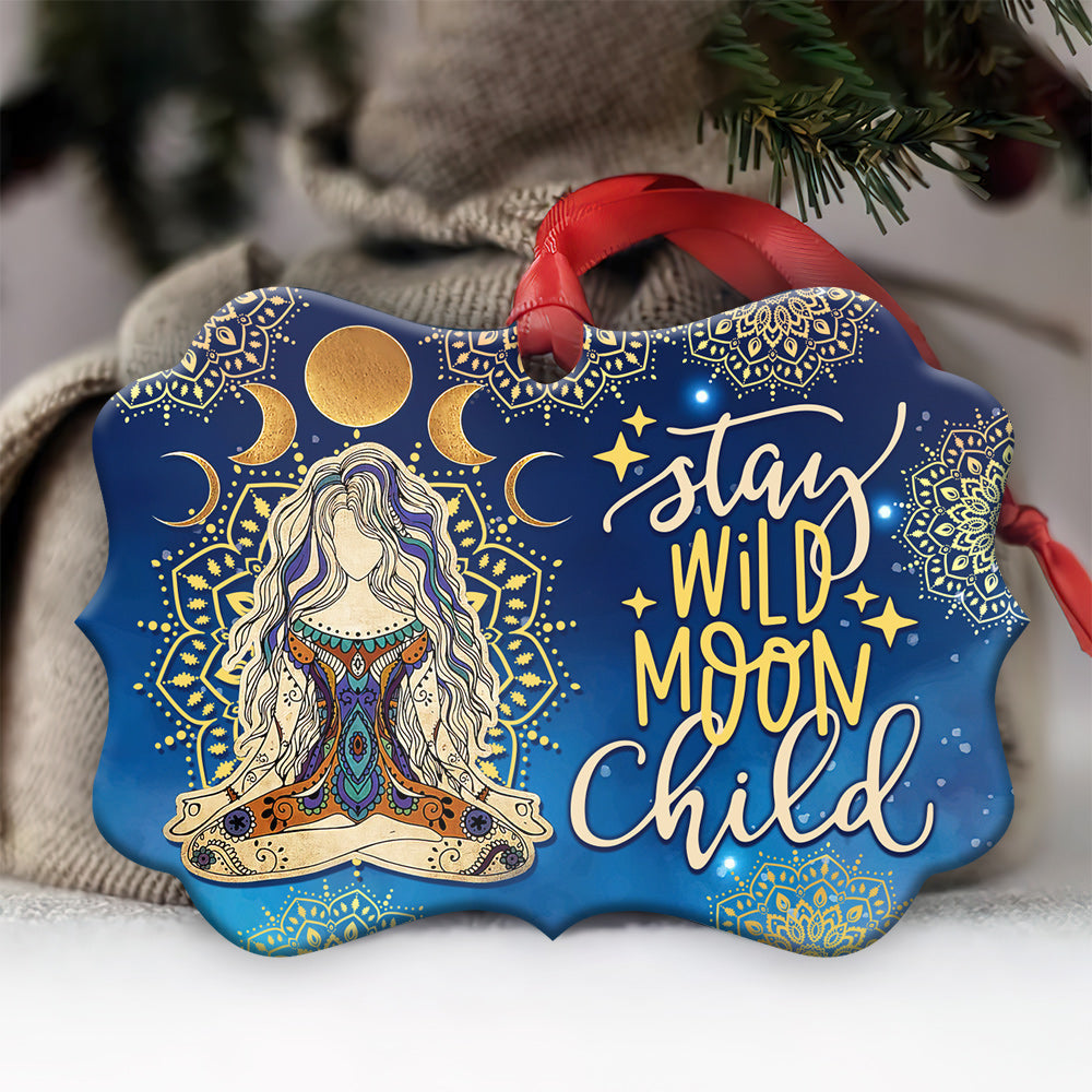 Hippie Stay Wild Moon Child Metal Ornament - Christmas Ornament - Christmas Gift