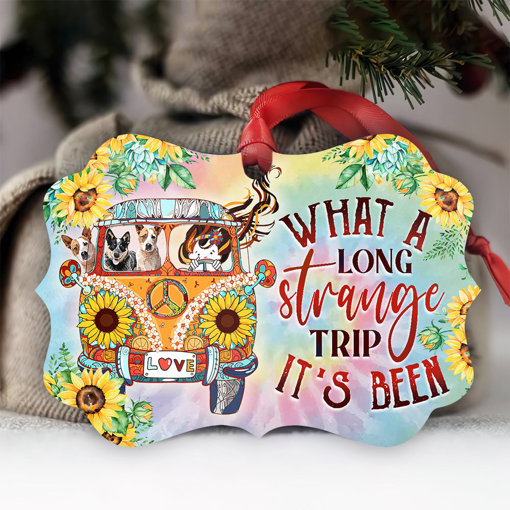 Hippie What A Long Strange Trip Its Been Metal Ornament - Christmas Ornament - Christmas Gift