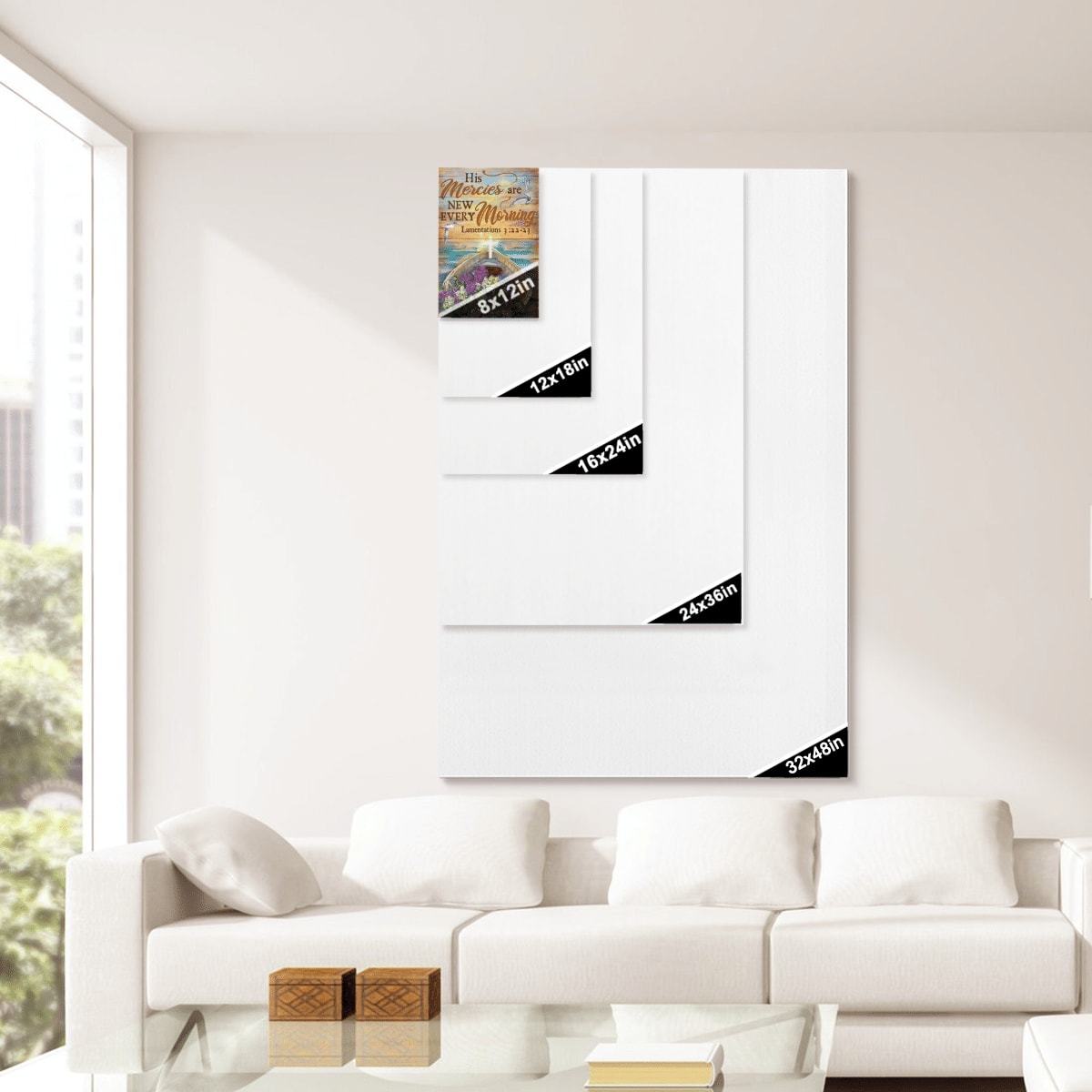 His Mercies Are New Every Morning God Canvas, Christian Wall Art, Canvas Painting