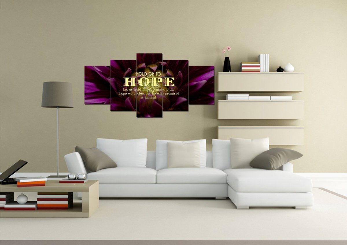 Hold Onto Hope Wall Art Canvas Print - Christian Canvas Wall Art