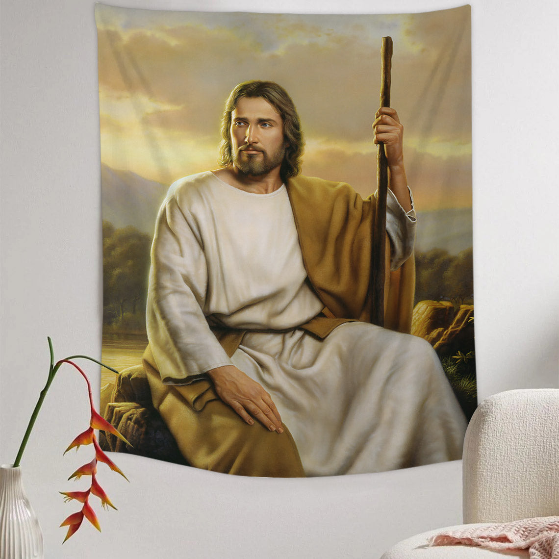 Holy One of Israel Tapestry - Jesus Picture - Religious Tapestry - Christian Tapestry Wall Hangings