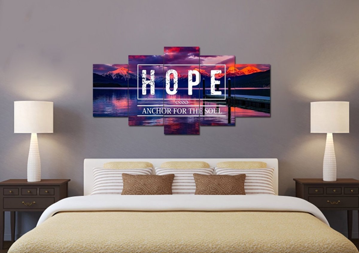 Hope Anchor For The Soul Wall Art Canvas Print - Christian Canvas Wall Art