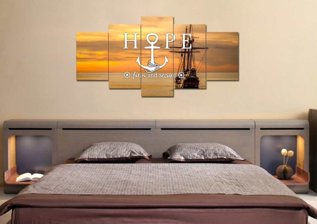 Hope Firm And Secure Wall Art Canvas Print - Christian Canvas Wall Art