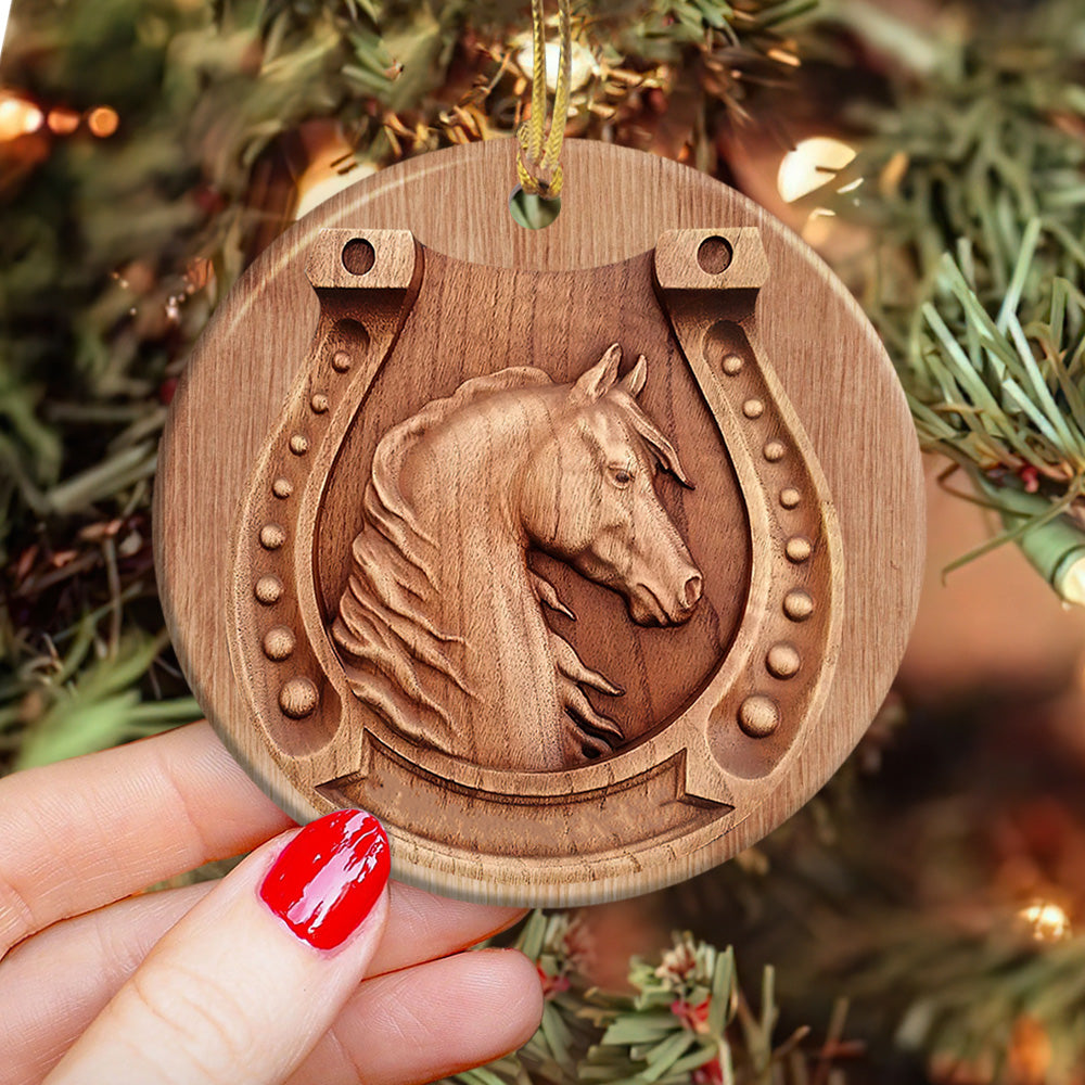 Horse Advice Circle Ornament - Christmas Ornament - Ciaocustom
