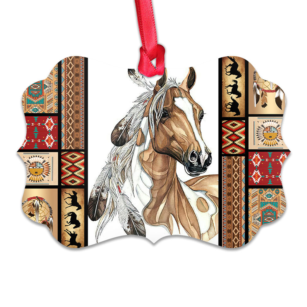 Horse Native American Pattern Ornament - Christmas Ornament - Ciaocustom