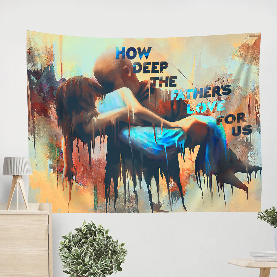 How Deep The Father's Love For Us - Religious Tapestry - Tapestry Wall Hanging
