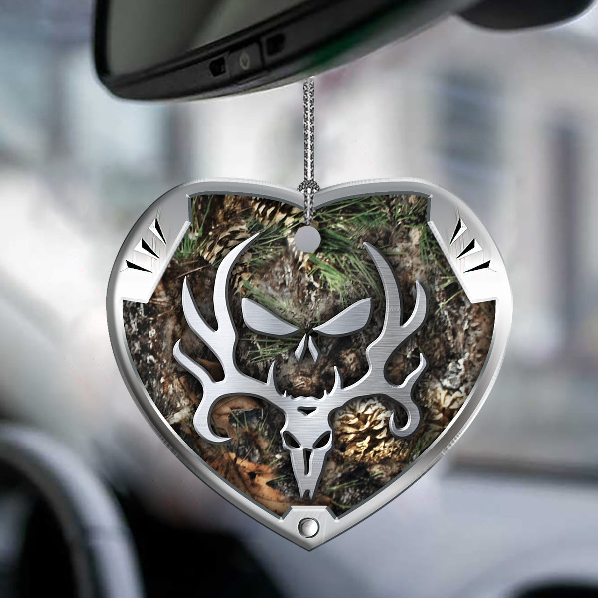 Hunting Metal Style For Hunting Lovers Heart Ornament - Christmas Ornament - Ciaocustom