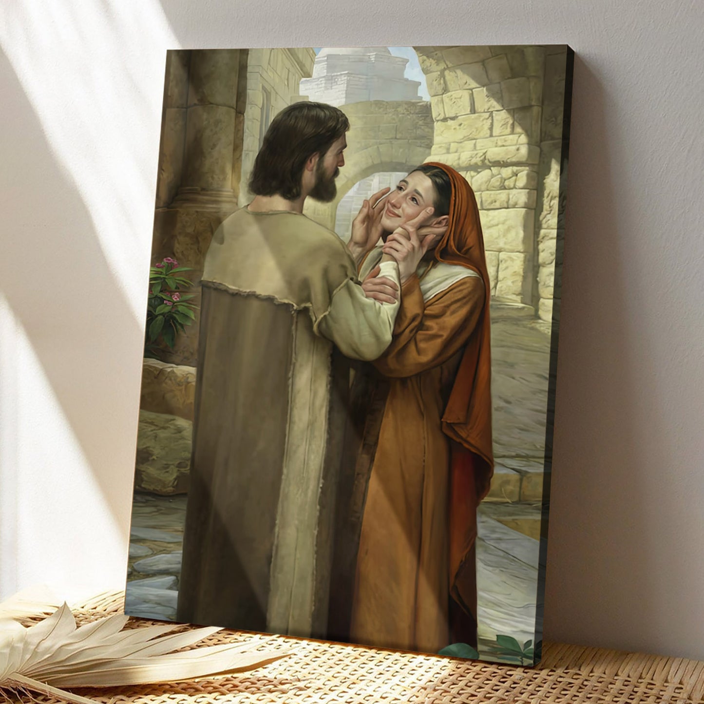 Jesus Wiping Away Tears - Jesus Canvas Poster - Christian Wall Art - Christ Pictures - Christian Canvas Prints - Religious Wall Art Canvas - Ciaocustom