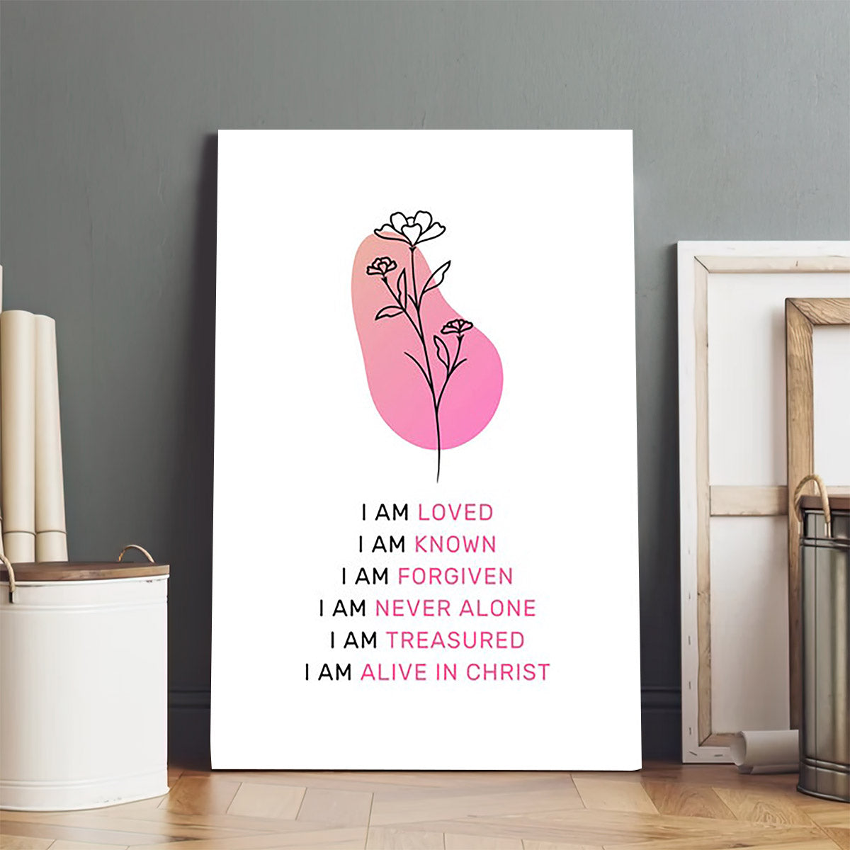 I Am Loved I Am Known I Am Forgiven - Jesus Christ Canvas - Christian Wall Art - Religious Canvas Art