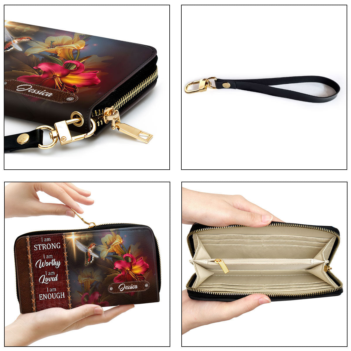 I Am Worthy Clutch Purse For Women - Personalized Name - Christian Gifts For Women