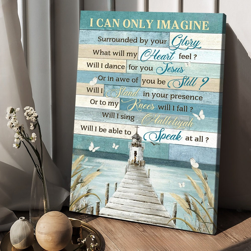 I Can Only Imagine Canvas Church Painting By The River Canvas Poster Ciaocustom