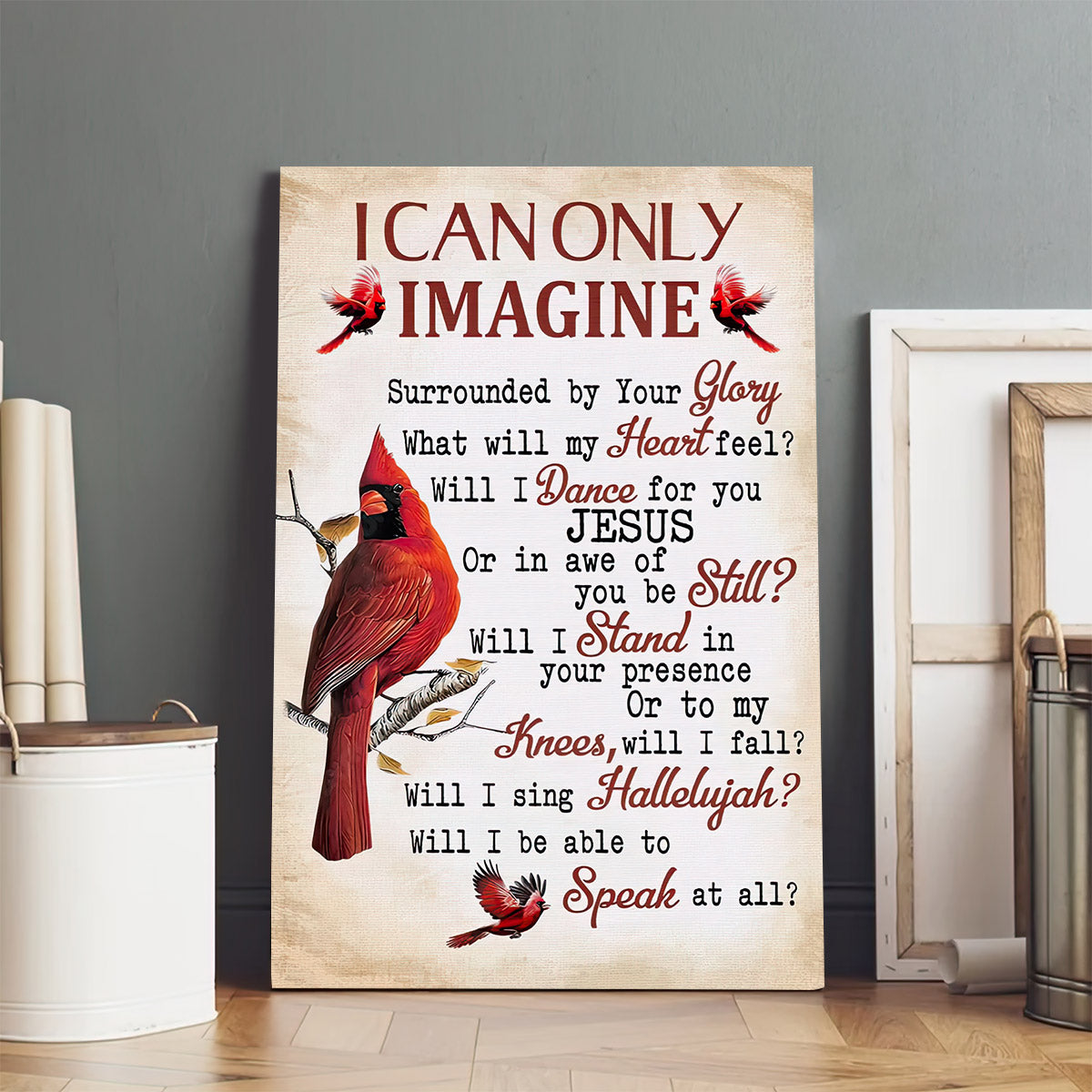 I Can Only Imagine Canvas Wall Art Cardinal Christian - Wall Decorator