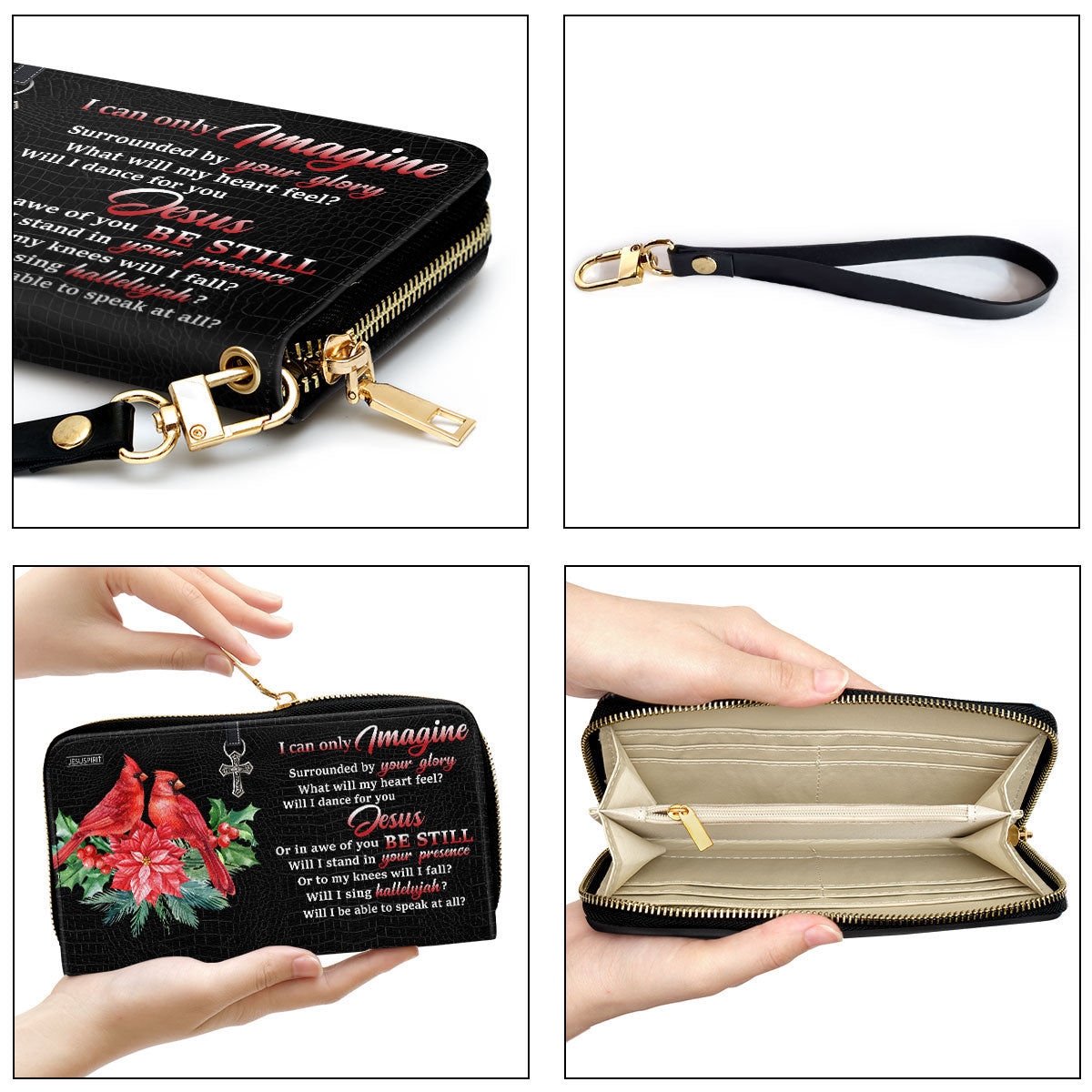 I Can Only Imagine Clutch Purse For Women - Personalized Name - Christian Gifts For Women
