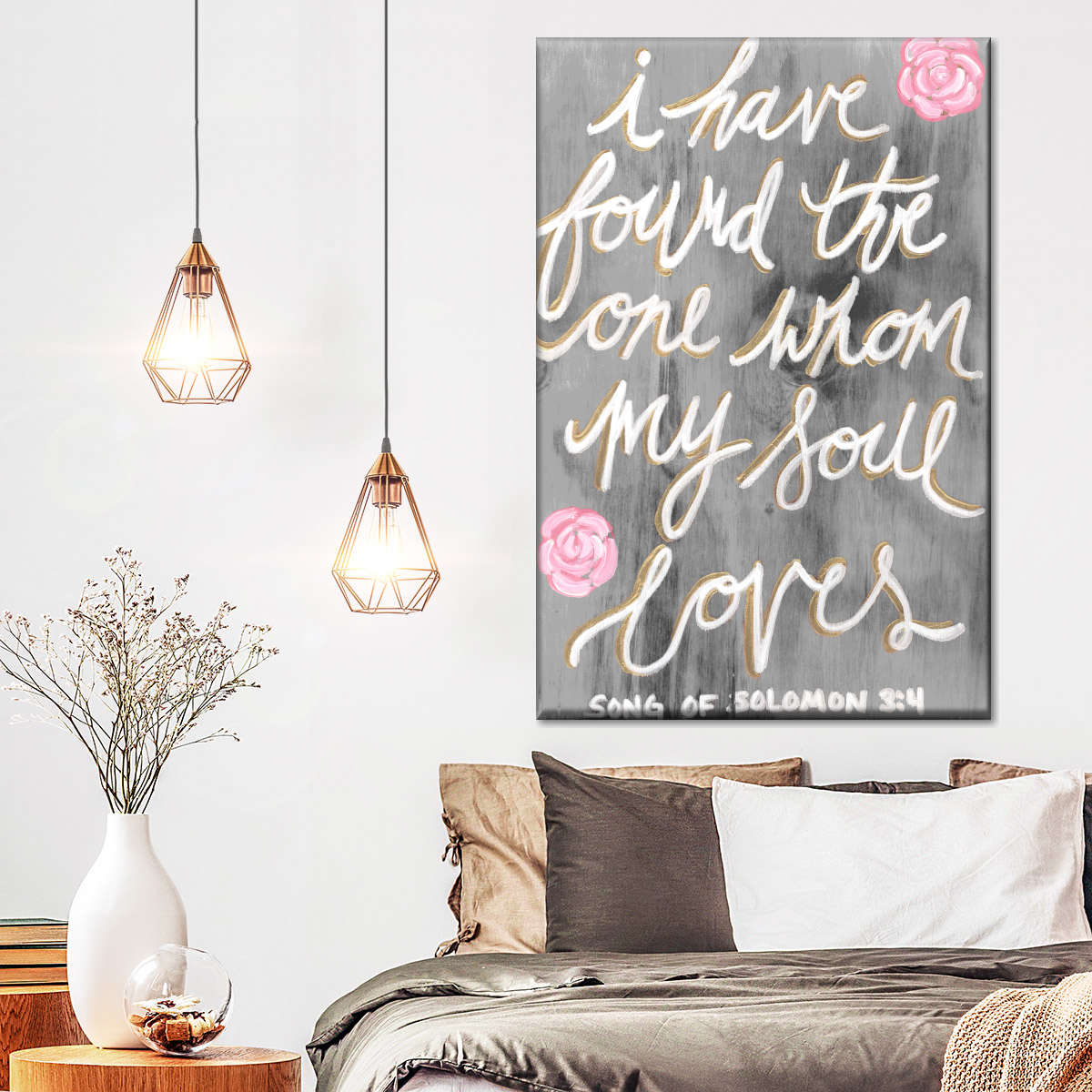 I Have Found The One Whom My Soul Loves Solomon Canvas Wall Art - Canvas Religious Wall Art - Christian Wall Decor Living Room