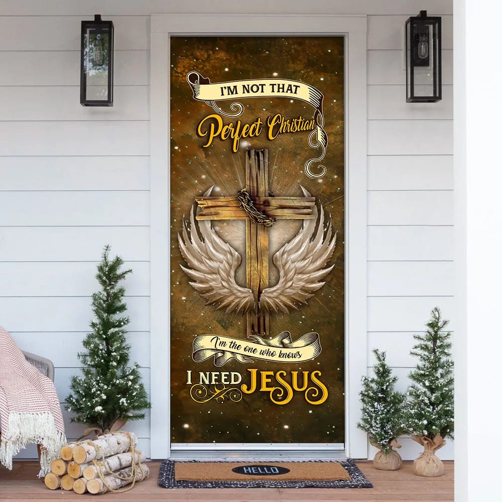 I Need Jesus Door Cover - Religious Door Decorations - Christian Home Decor