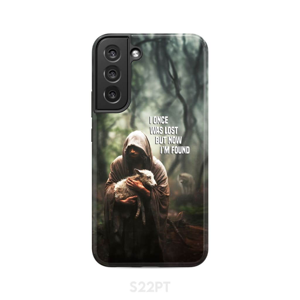 I Once Was Lost but Now I'm Found Jesus and Lost Sheep Phone Case - Bible Verse IPhone & Samsung Cases