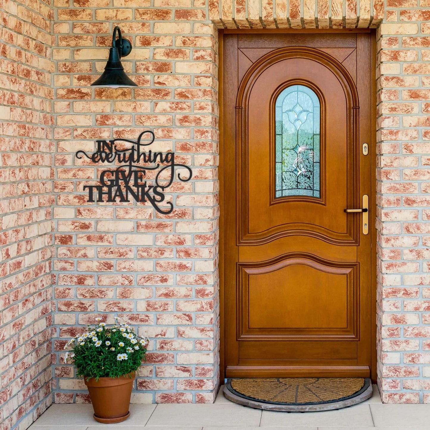 In Everything Give Thanks Metal Sign - Christian Metal Wall Art - Religious Metal Wall Decor