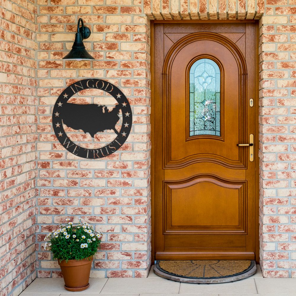 In God We Trust Metal Sign - Christian Metal Wall Art - Religious Metal Wall Decor