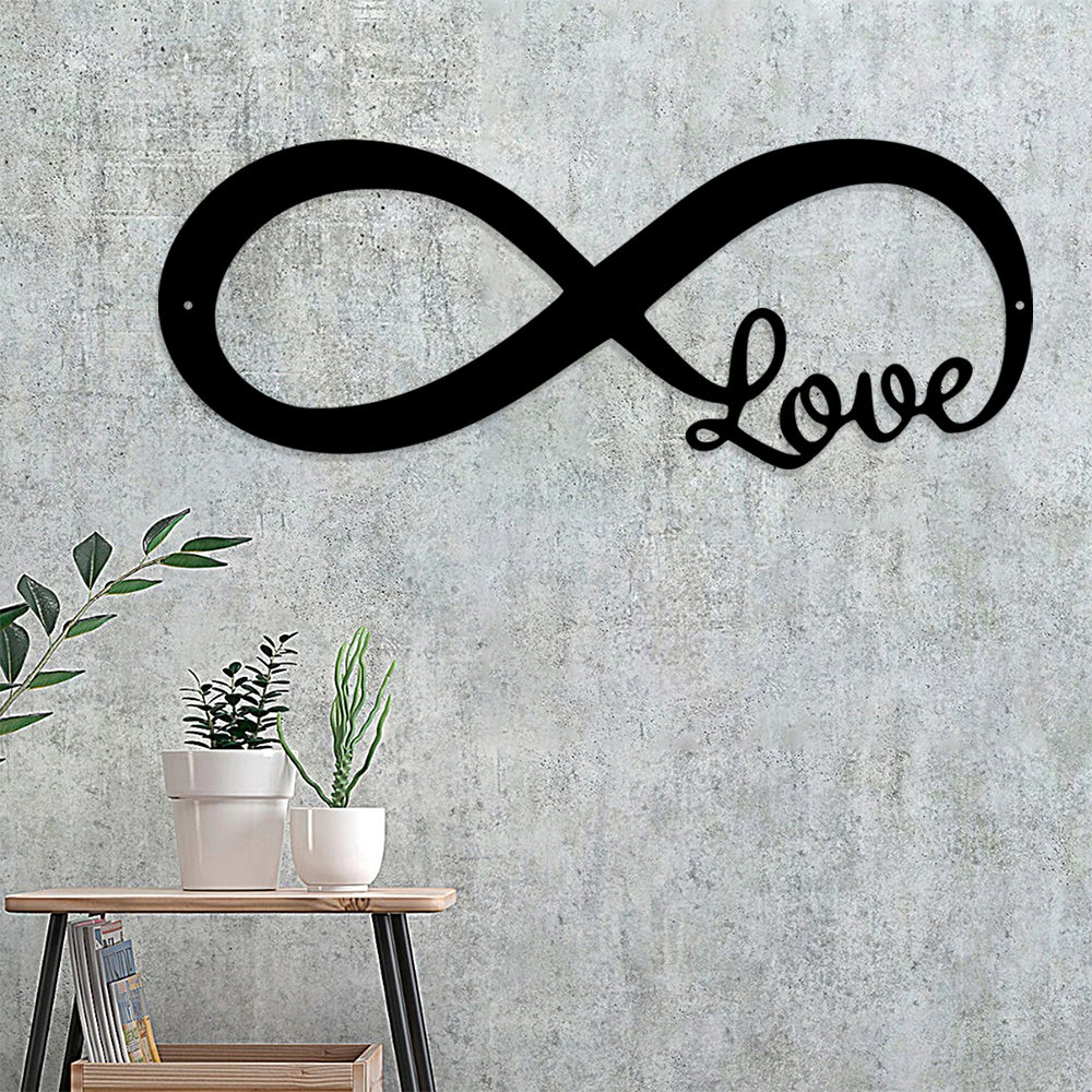 Infinity Love Metal Sign - Christian Metal Wall Art - Religious Metal Wall Art
