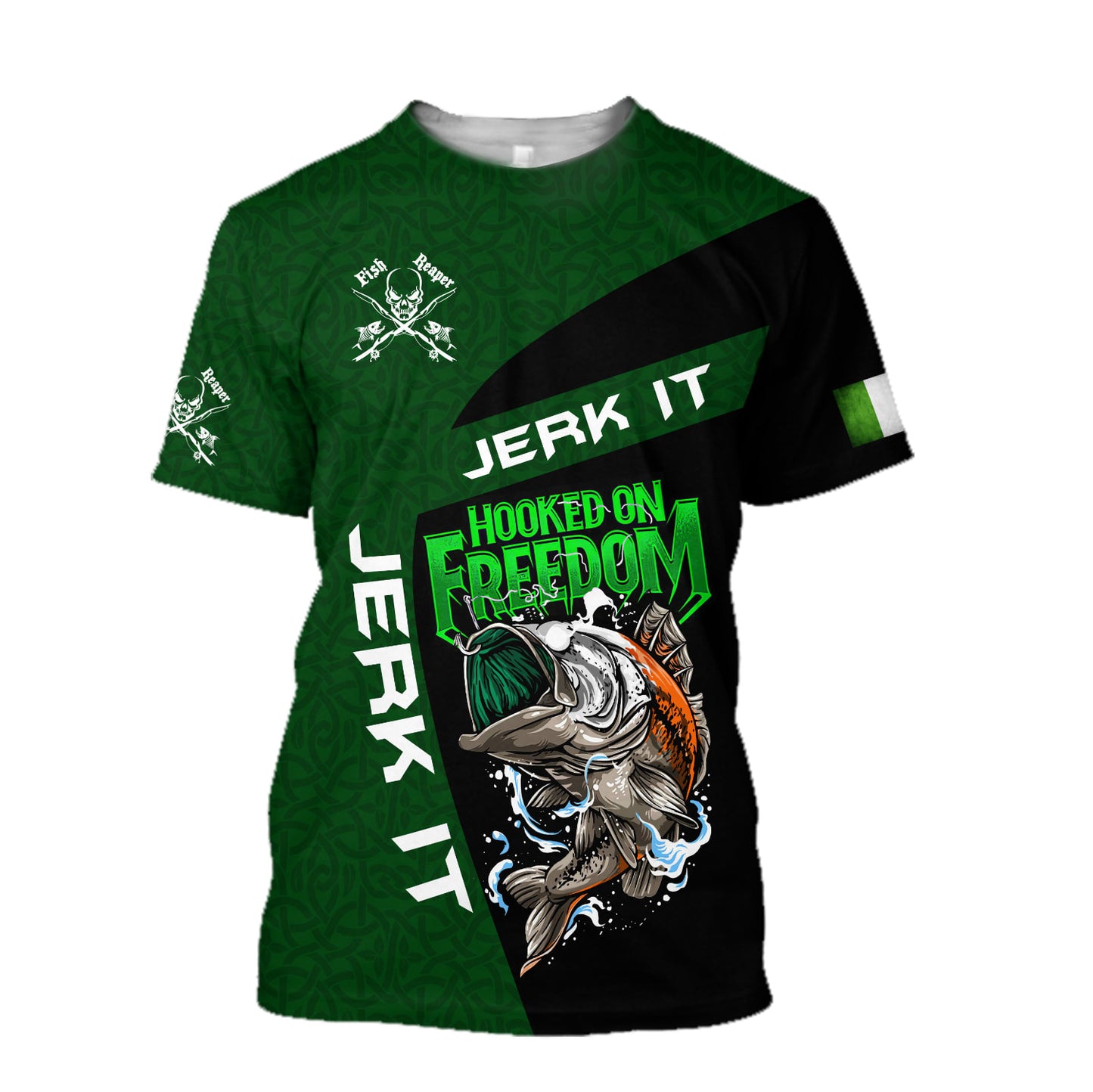 Ireland Fishing St.Patrick Day Irish 3d Print Tee Shirts - St Patricks Day 3D Shirts for Men & Women