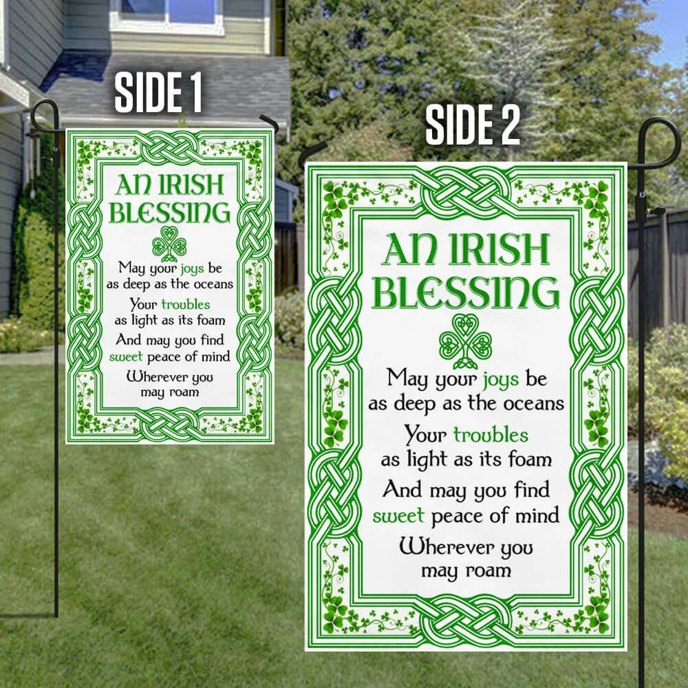 Irish Blessing House Flag St. Patrick's Day - St Patrick's Day Garden Flag - St. Patrick's Day Decorations