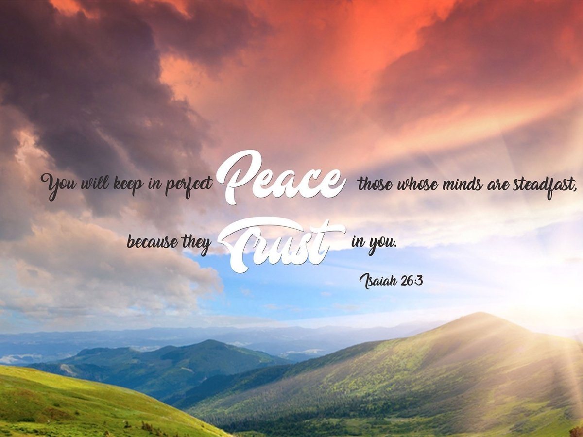 Isaiah 263 Niv Keep In Perfect Peace Canvas Wall Art Print - Christian Canvas Wall Art