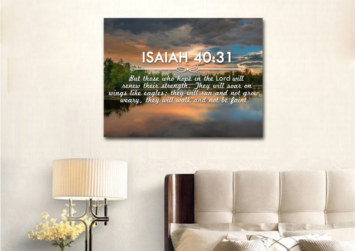 Isaiah 4031 Hope In The Lord Will Renew Their Strength Canvas Wall Art Print - Christian Canvas Wall Art