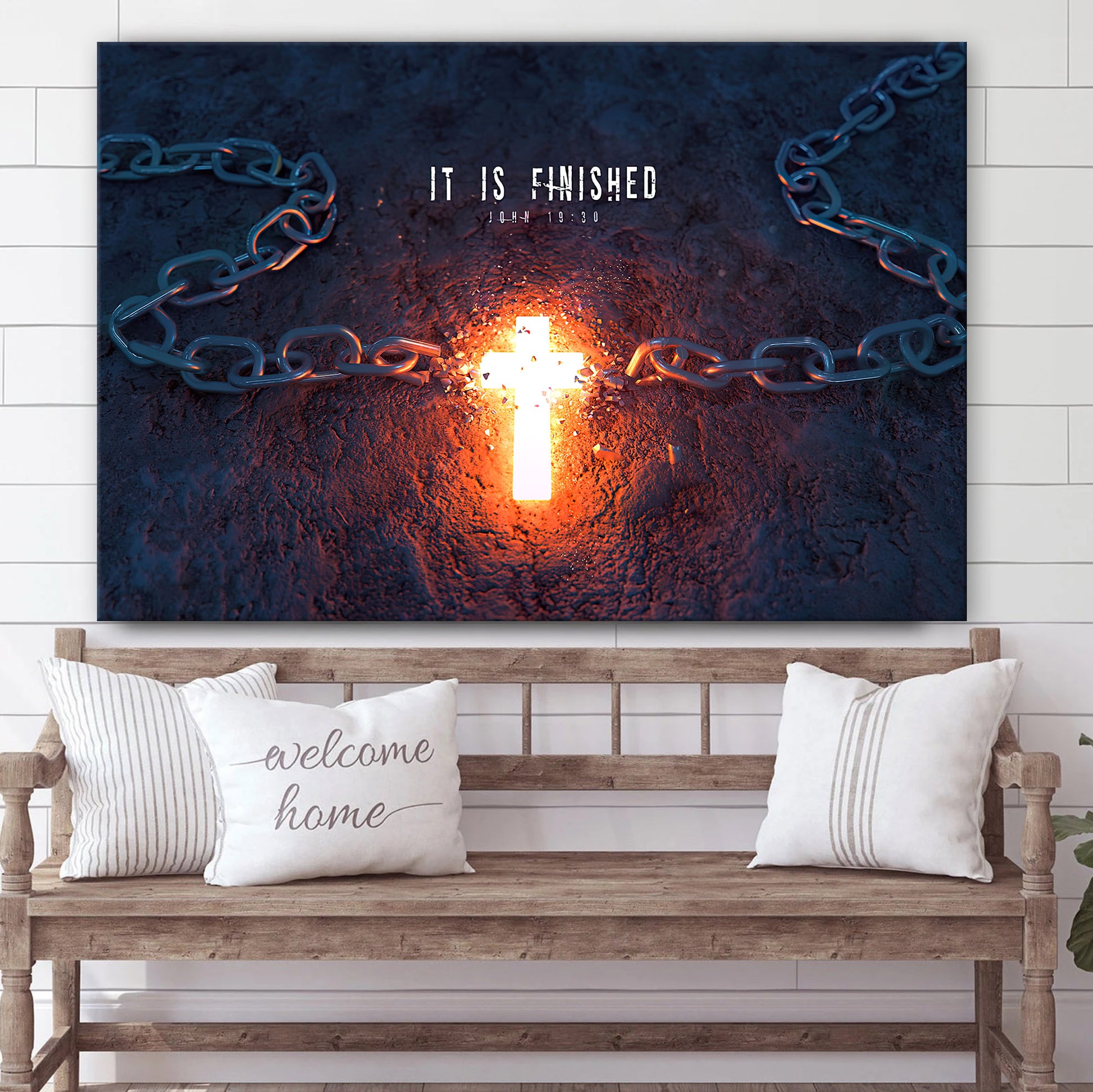 It Is Finished John 19 30 Religious Wall Art Canvas - Prints On Poster