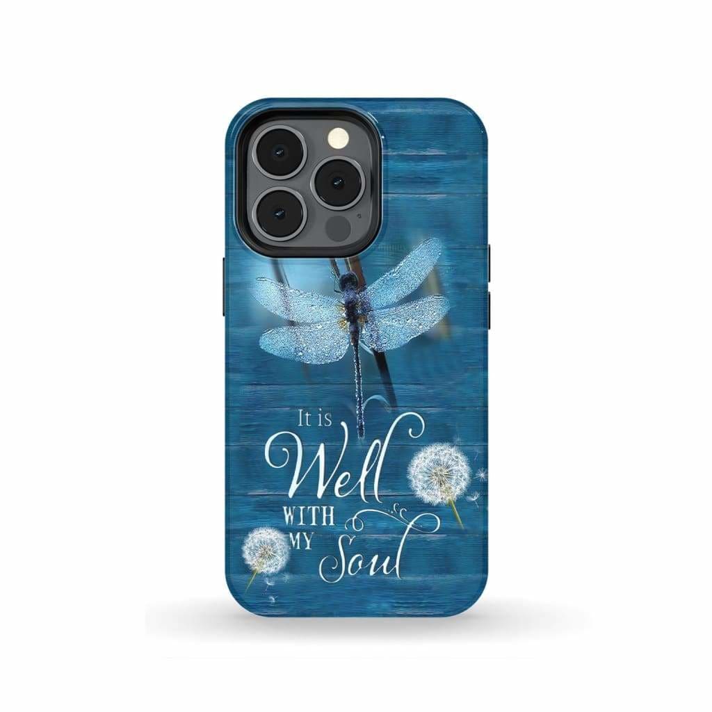 It Is Well With My Soul Dragonfly Phone Case - Christian Phone Cases- Iphone Samsung Cases Christian