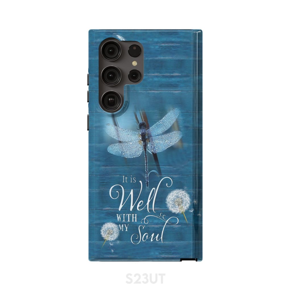 It Is Well With My Soul Dragonfly Phone Case - Christian Phone Cases- Iphone Samsung Cases Christian