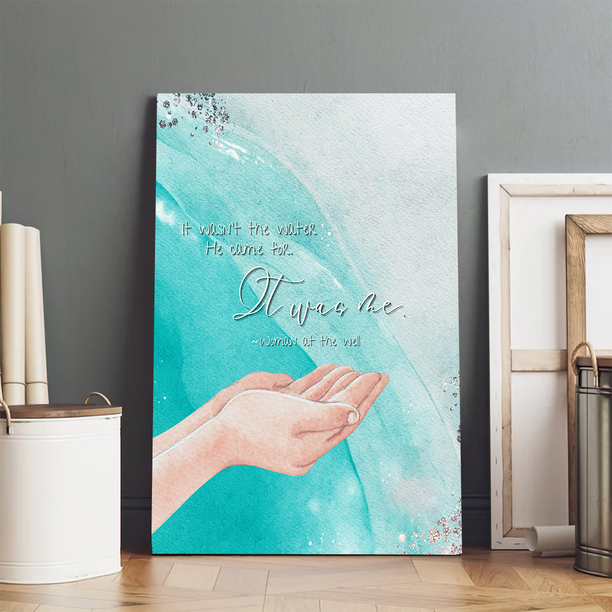 It Wasn T The Water He Came For It Was Me Woman At The - Jesus Christ Canvas - Christian Wall Art