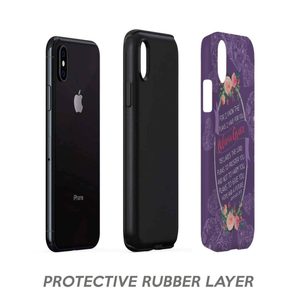 Jeremiah 2911 For I Know The Plans I Have For You Custom Name Phone Case - Scripture Phone Cases - Iphone Cases Christian
