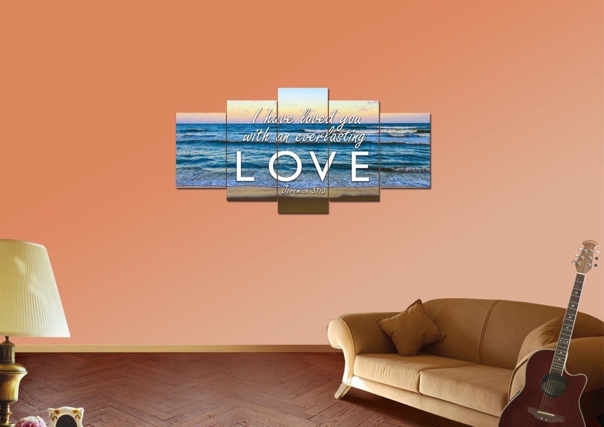 Jeremiah 313 'Loved You With Everlasting Love' Wall Art Canvas Print - Christian Canvas Wall Art