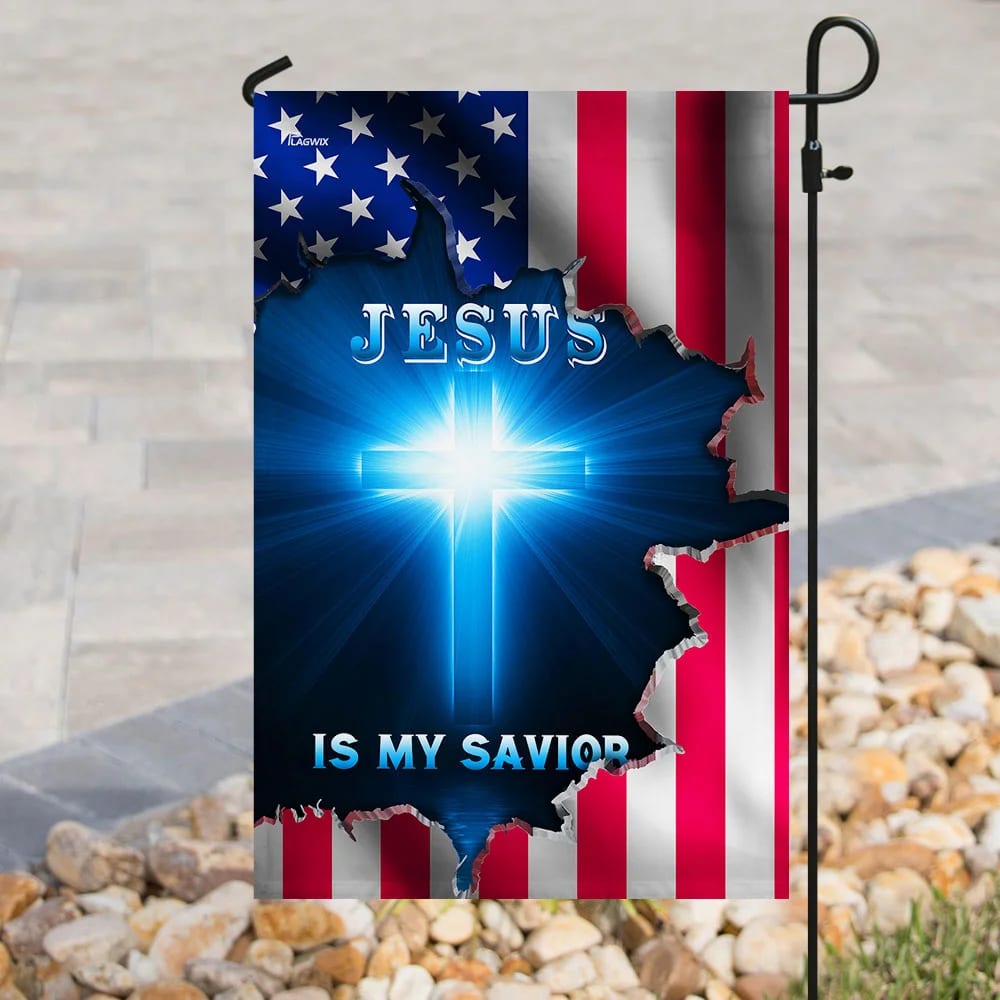 Jesus American House Flags - Christian Garden Flags - Outdoor Christian Flag