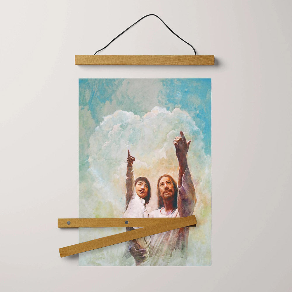 Jesus And A Child Picture - God Is Love Hanging Canvas Wall Art - Christian Wall Decor - Religious Canvas