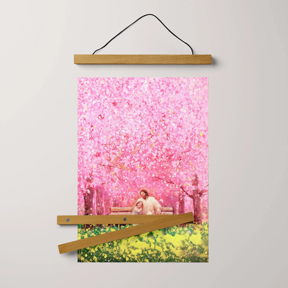 Jesus And A Child Picture - My Savior, My Friend Hanging Canvas Wall Art - Christian Wall Decor - Religious Canvas