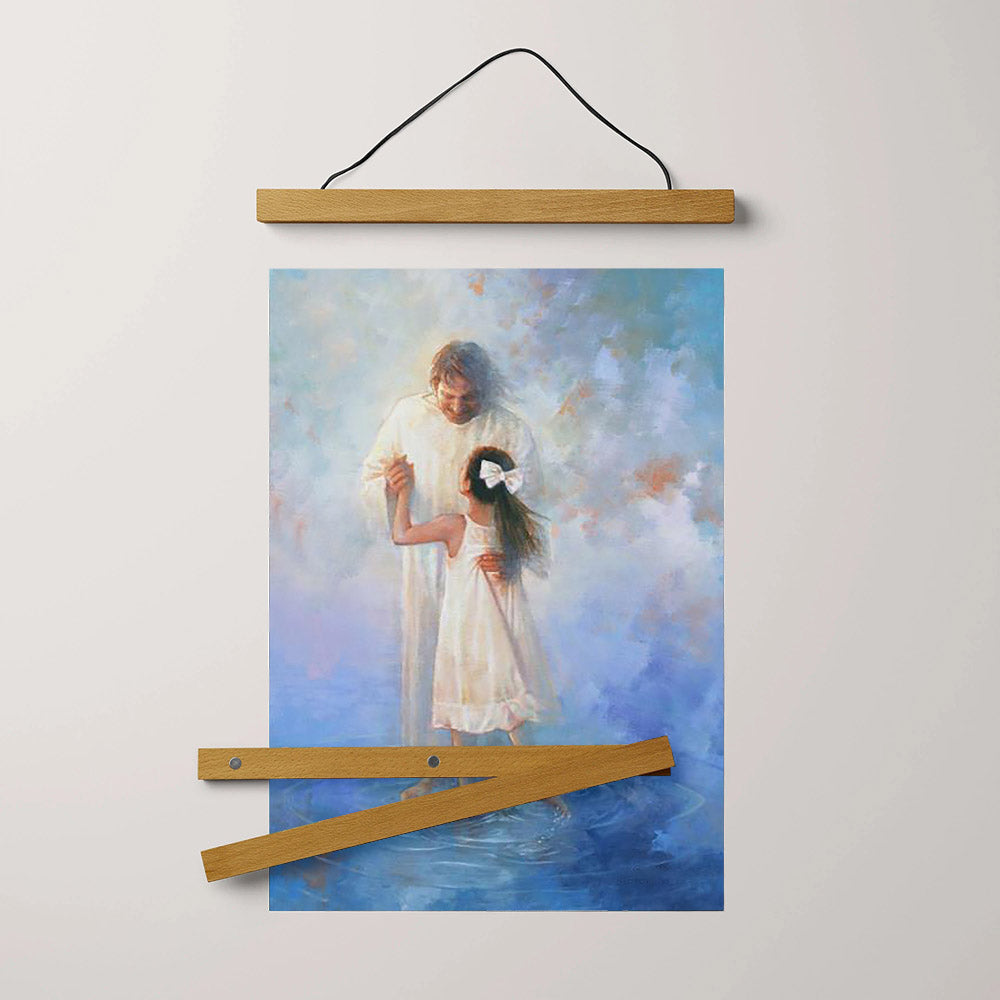 Jesus And A Child Picture - The Dance Hanging Canvas Wall Art - Christian Wall Decor - Religious Canvas