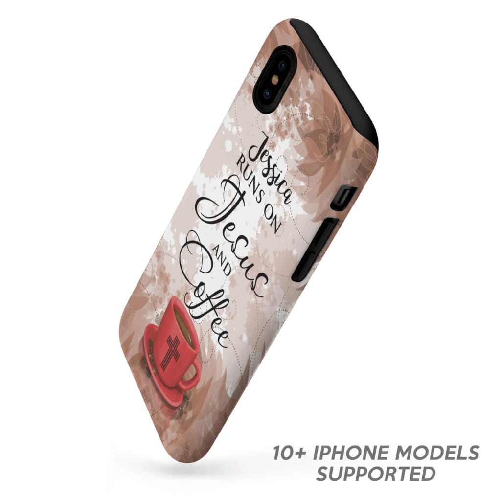 Jesus And Coffee Personalized Name Case Jesus Phone Case - Scripture Phone Cases - Iphone Cases Christian