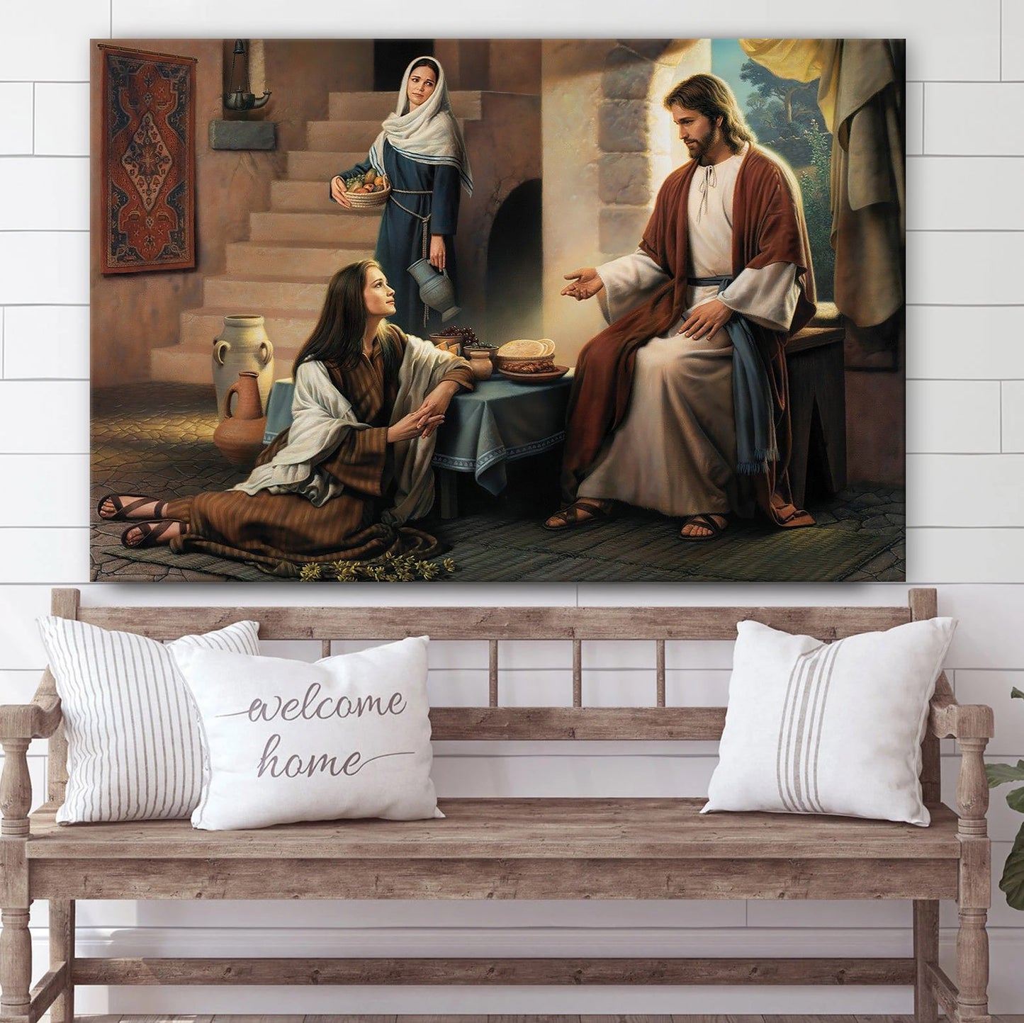 Jesus And Mary Canvas Pictures - Jesus Christ Canvas Art - Christian Wall Canvas