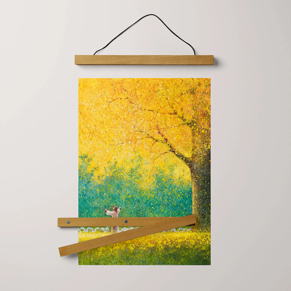 Jesus And The Lamb Picture - Sunshine In My Soul Portrait Hanging Canvas Wall Art - Christian Wall Decor - Religious Canvas