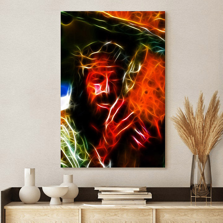 Jesus Carrying The Cross 1 Canvas Pictures - Christian Canvas Wall Decor - Religious Wall Art Canvas