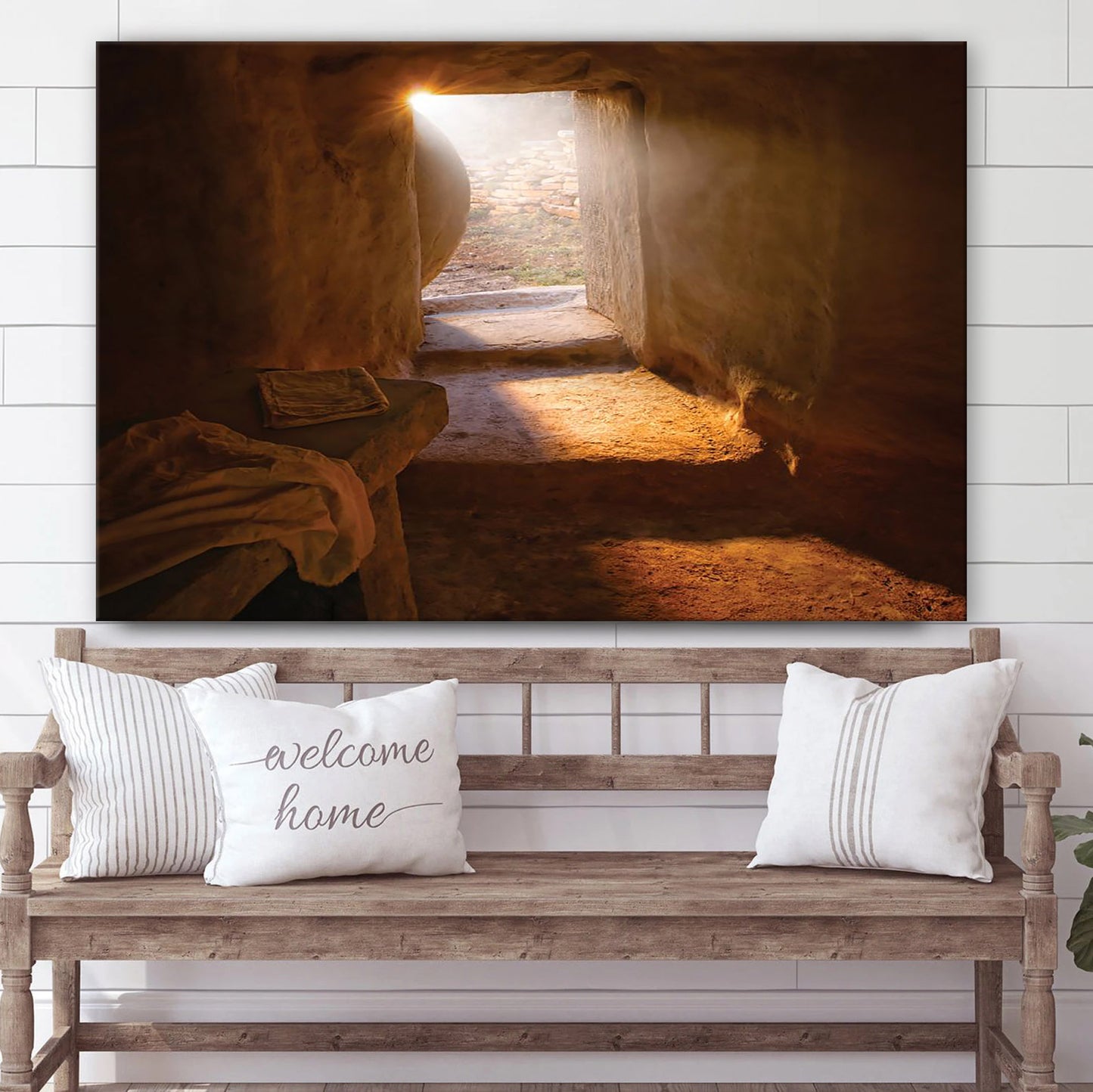 Jesus Christ Empty Tomb Canvas Pictures - Easter Wall Art - Christian Easter Home Decor