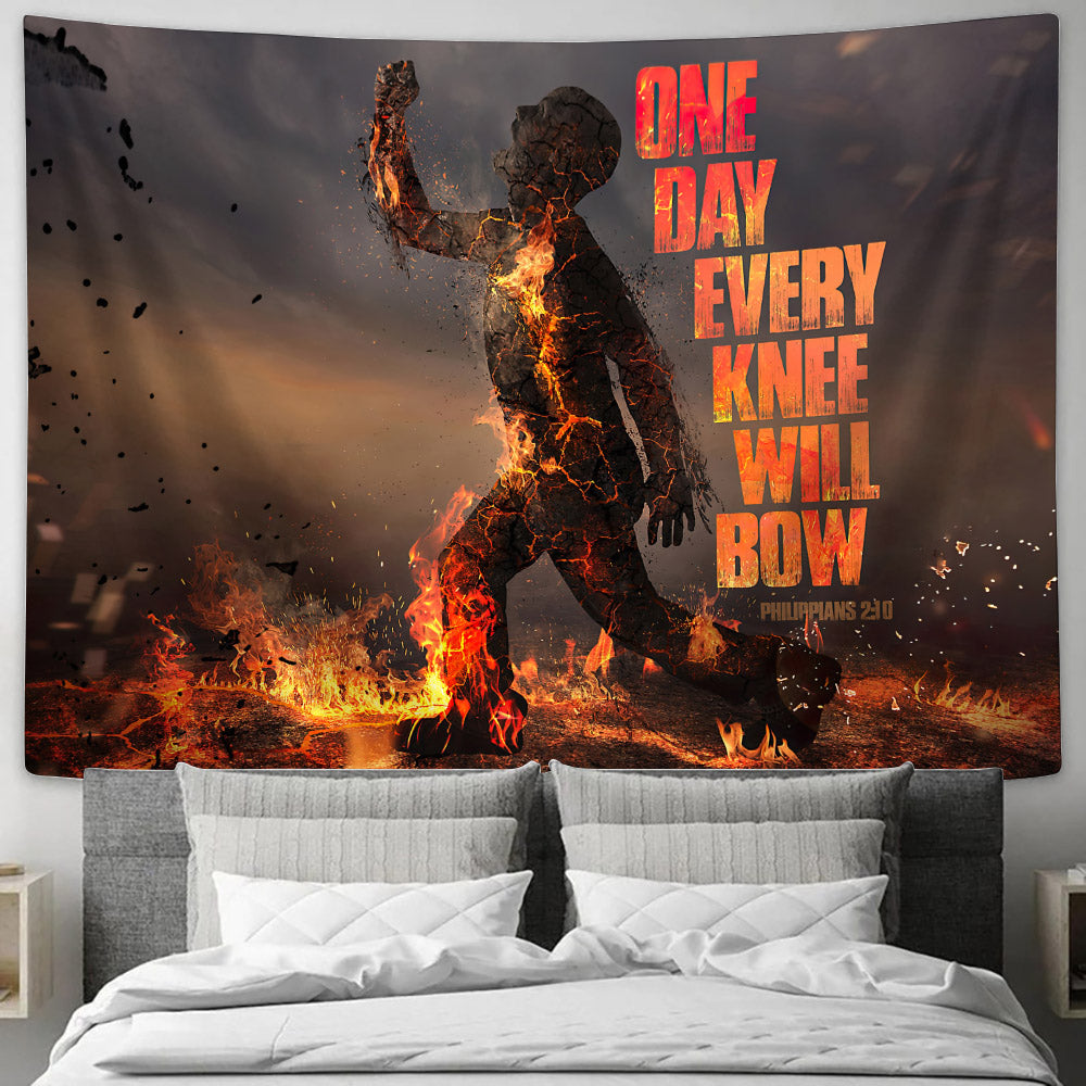 Jesus Christ Is Lord, To The Glory Of God The Father Philippians 2 10 - Religious Tapestry - Jesus Wall Tapestry