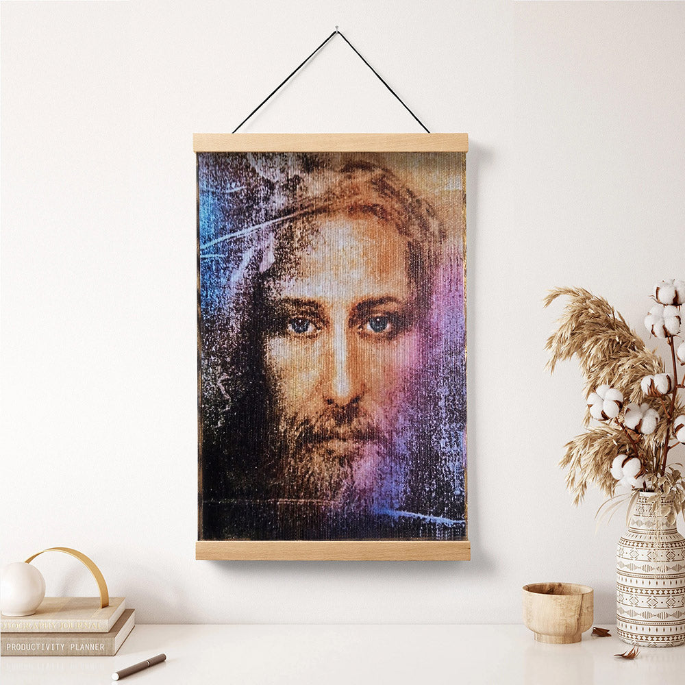 Jesus Christ Portrait Hanging Canvas Wall Art - Jesus Portrait Picture - Religious Gift - Christian Wall Art Decor