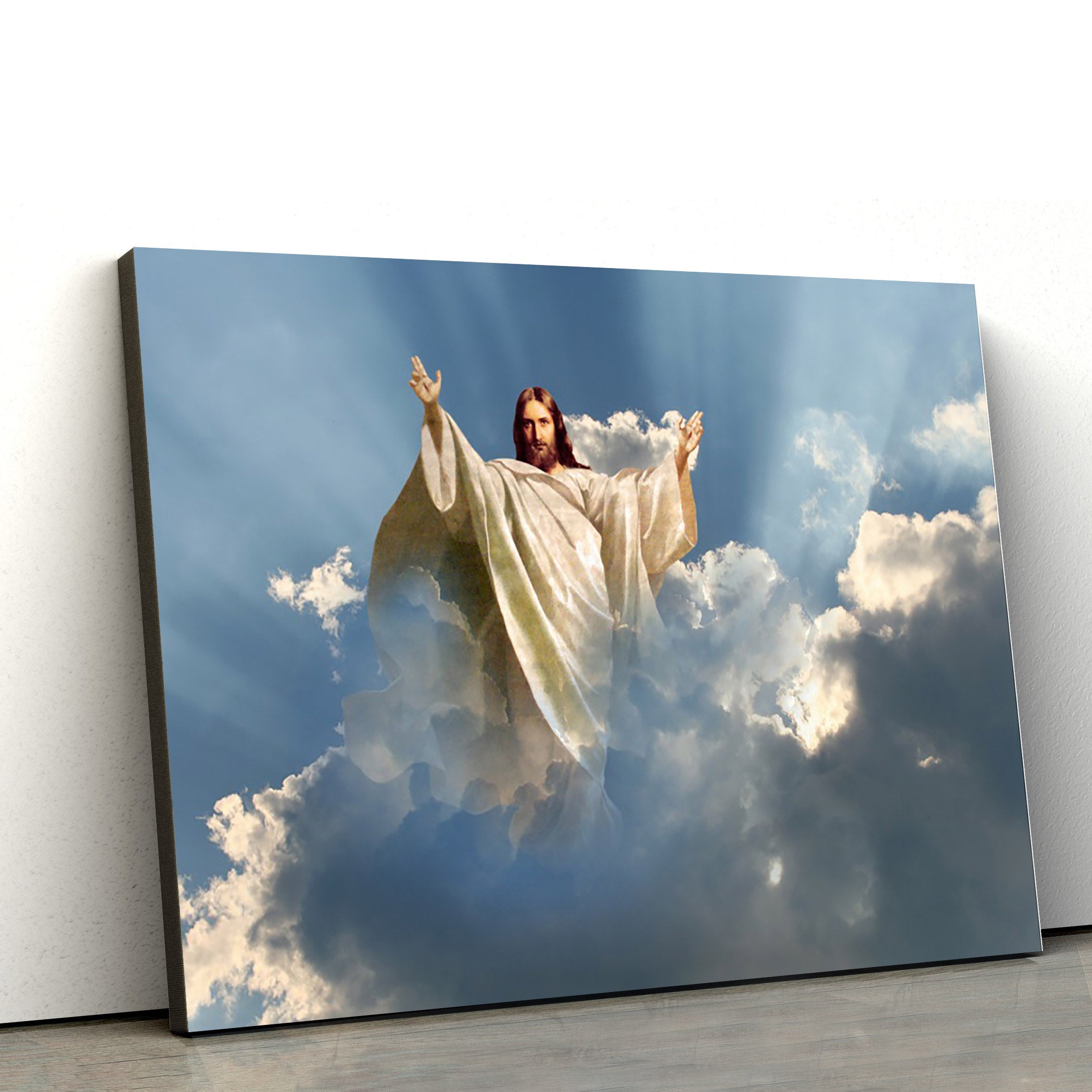 Jesus Christ Sky Canvas Pictures Jesus Christ Canvas Art Christian