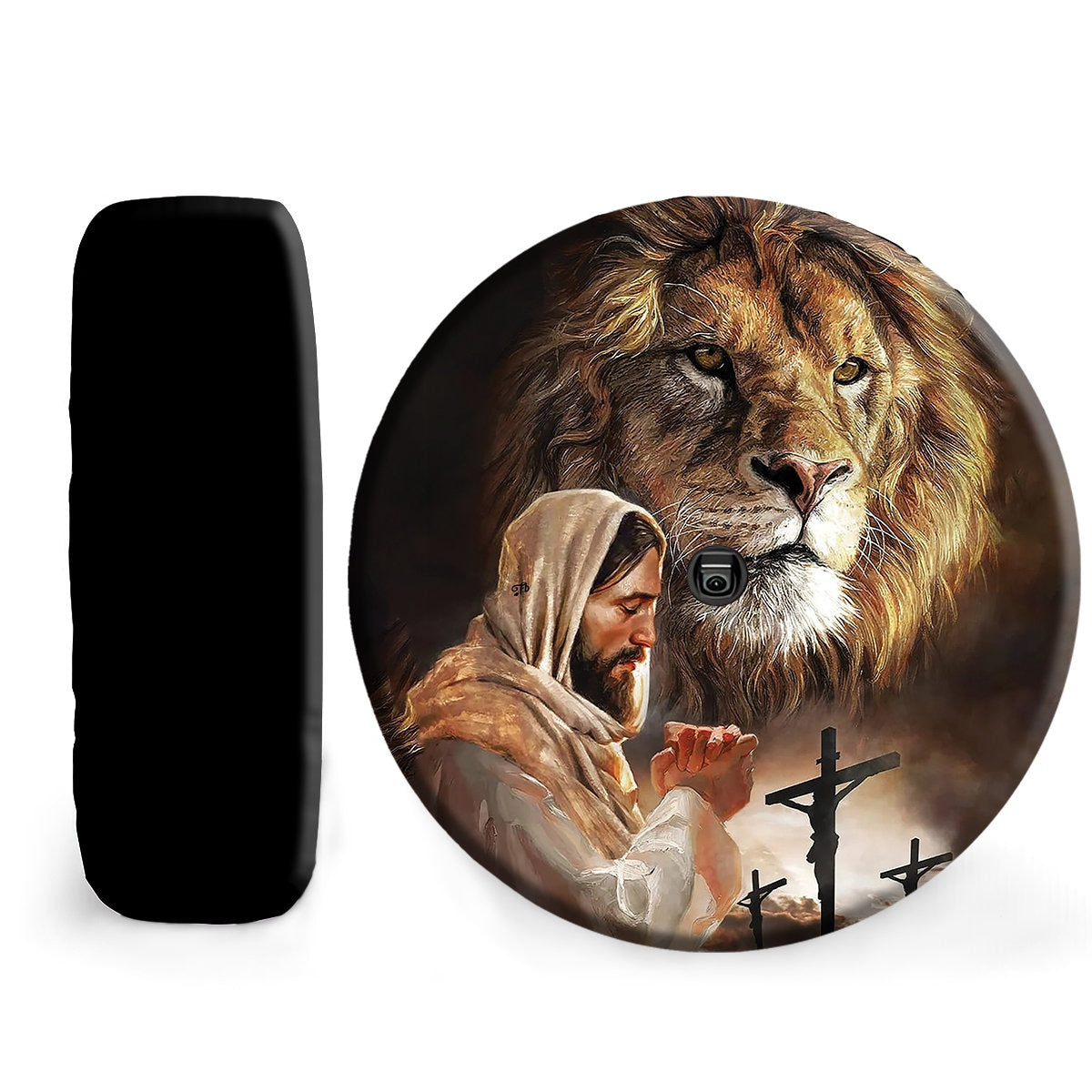 Jesus Christ Spare Tire Cover Jesus Lion Tire Cover - Christian Tire Cover
